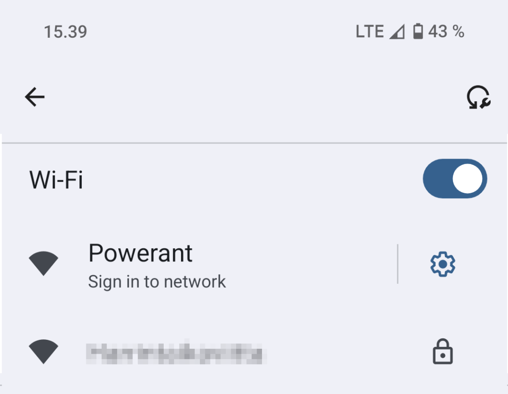 Connect to powerant hotspot from your phone.